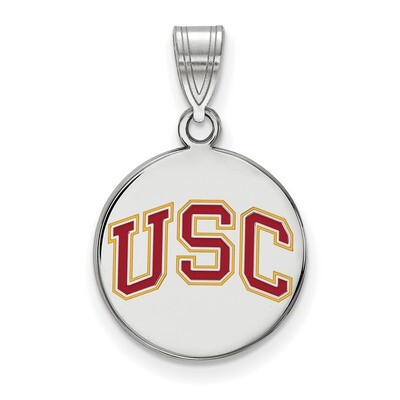 University of Southern California Medium Enamel Disc Pendant Sterling Silver SS049USC, MPN: SS049US…