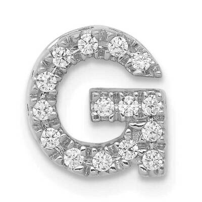 Initial G Charm 14k White Gold Diamond PM5221G-016-WA, MPN: PM5221G-016-WA, 883957713502