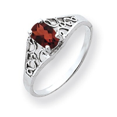 Garnet Ring 14k white Gold 6x4mm Oval Y4676GA, MPN: Y4676GA, 883957590141