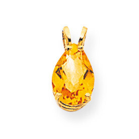 10x7mm Pear Citrine pendant 14k Gold XP427CI, MPN: XP427CI, 883957209241