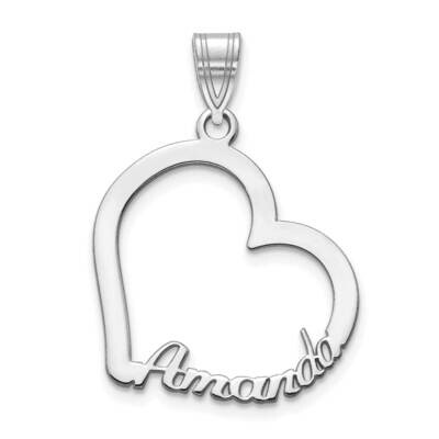 Heart Name Charm 14k White Gold XNA959W, MPN: XNA959W,