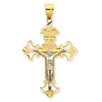 INRI Crucifix Pendant 14k Two-Tone Gold D3672, MPN: D3672, 883957478128