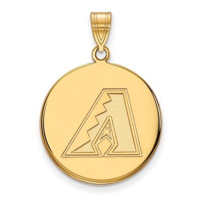 Arizona Diamondbacks Large Disc Pendant Gold-plated Silver GP015DIA, MPN: GP015DIA, 886774918242