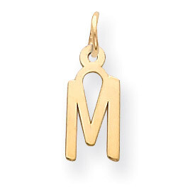 Initial M Charm 14k Gold Small Slanted Block YC644M, MPN: YC644M, 886774136370