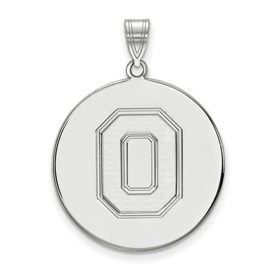 Ohio State University x-Large Disc Pendant 10k White Gold 1W091OSU, MPN: 1W091OSU, 886774793962