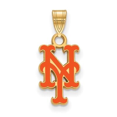 New York Mets Small Enamel Pendant Gold-plated Silver GP011MET, MPN: GP011MET, 886774912790