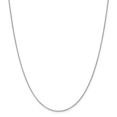 Leslie&#39;s 1.3 mm Flat Cable Chain 24 Inch 10k White Gold HB-5270-24, MPN: 5270-24, 191101754487
