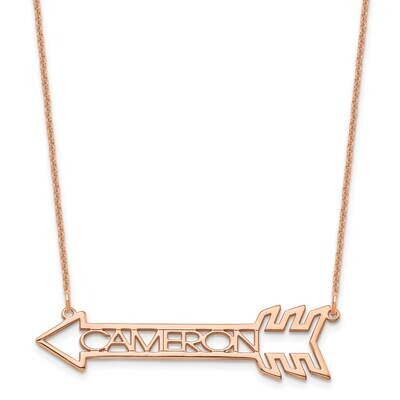 Personalized Arrow Necklace 14k Rose Gold XNA930R, MPN: XNA930R,