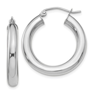 Leslie&#39;s Lightweight Hoop Earrings 10k White Gold Polished HB-10LE381, MPN: 10LE381, 191101735202