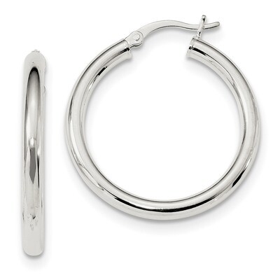 Hoop Earrings Sterling Silver Polished QE13241, MPN: QE13241, 191101233784