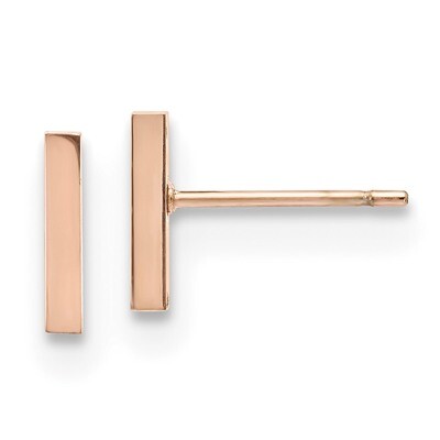 Rose IP-plated Bar Post Earrings Stainless Steel Polished SRE1211 by Chisel, MPN: SRE1211, 19110185…
