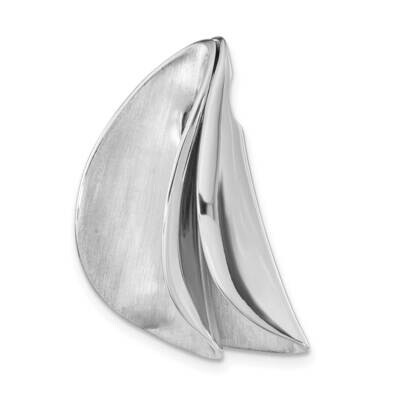 Brushed &amp; Polished 2 Piece Pendant Sterling Silver Rhodium-Plated QP5439, MPN: QP5439,