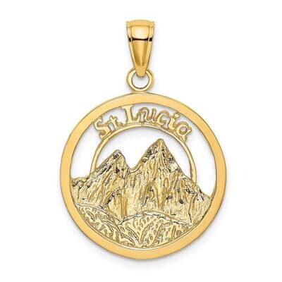 St. Lucia Twin Pitons Charm 14k Gold K8667, MPN: K8667, 637218067190