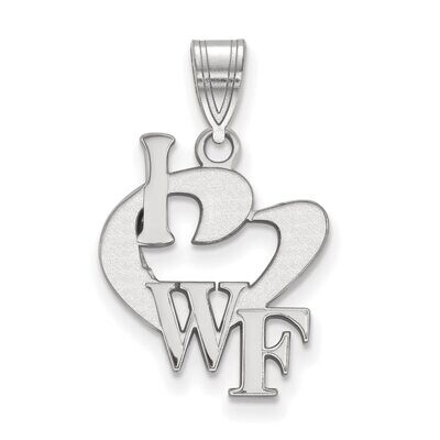Wake Forest University Large I love Logo Sterling Silver SS014WFU, MPN: SS014WFU, 886774720586