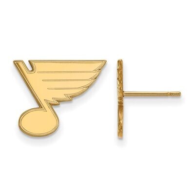 Saint Louis Blues Small Post Earring 14k Yellow Gold 4Y008BLE, MPN: 4Y008BLE, 886774866840