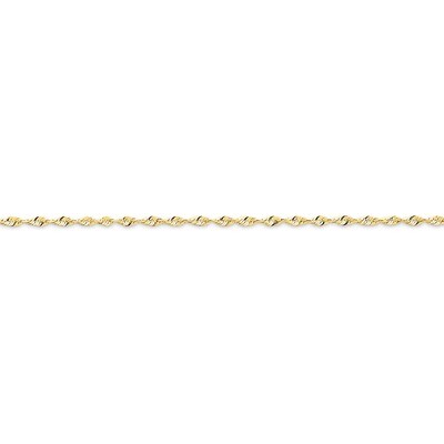 1.8mm Diamond-cut Extra-Lite Rope Chain 6 Inch 10k Gold 10EX014-6, MPN: 10EX014-6, 886774396255