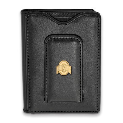 Ohio State University Black Leather Wallet Gold-plated Sterling Silver GP013OSU-W1, MPN: GP013OSU-W…