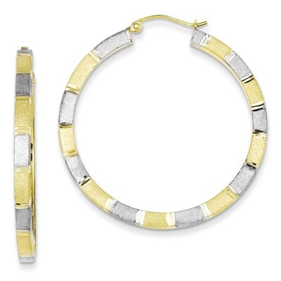 Vermeil 3x40mm Square Tube Hoop Earrings Sterling Silver QE8444, MPN: QE8444, 883957555409