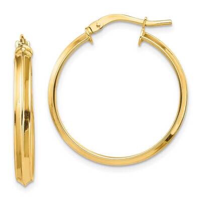 3mm Hoop Earrings 14k Gold Polished  TF1382, MPN: TF1382, 191101986765