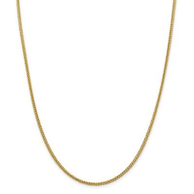 18 Inch 2.35mm Semi-solid 3-Wire Wheat Chain 14k Gold BC176-18, MPN: BC176-18, 883957060736