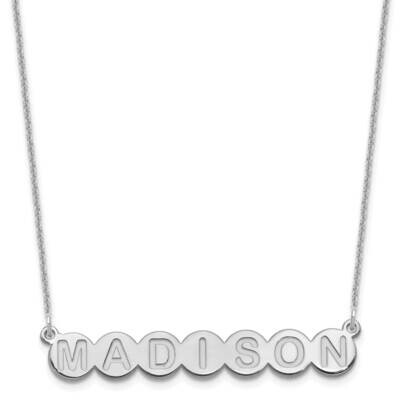 10K White Gold7 Letter Bubble Necklace 10k White Gold 10XNA1319W, MPN: 10XNA1319W,