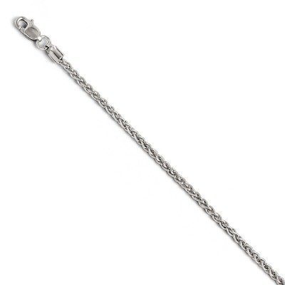 Leslie&#39;s 2.1mm Wheat Chain 24 Inch - 14k White Gold HB-3074-24, MPN: 3074-24, 886774544700