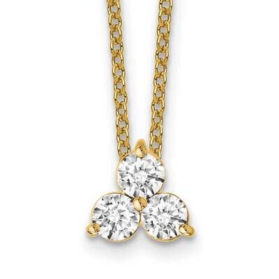 Diamond Vs/Si, D E F, Slide Pendant Necklace 14k Yellow Gold True Origin Lab Grown PM4677-025-YLD, …