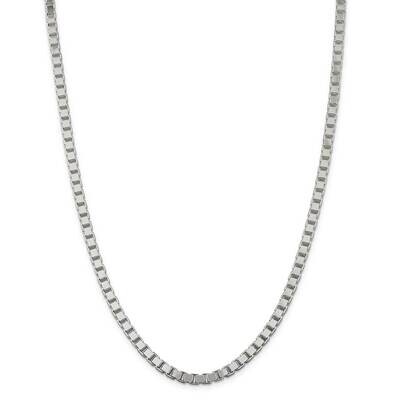 4.5mm Box Chain 26 Inch Sterling Silver QBX100-26, MPN: QBX100-26,