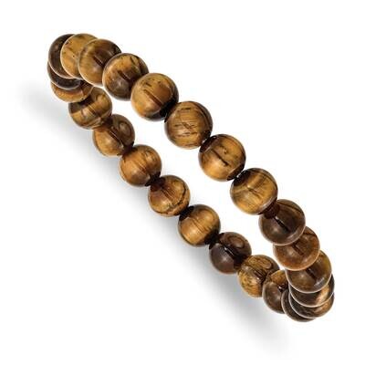 Yellow Tiger&#39;s Eye Agate Beaded Stretch Bracelet SRB2849, MPN: SRB2849, 191101859502