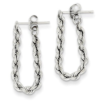 Rope Chain Dangle Post Earring 14k Gold TL857, MPN: TL857, 886774623085
