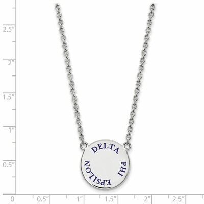 Delta Phi Epsilon Large Enl Pend with Necklace - Sterling Silver SS015DPH-18, MPN: SS015DPH-18, 886…