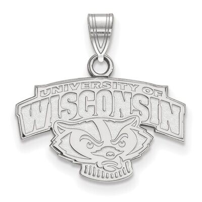 University of Wisconsin Small Pendant 14k White Gold 4W075UWI, MPN: 4W075UWI, 886774854618