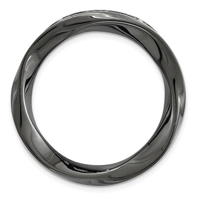 Medium Polished Chain Slide Sterling Silver Black-plated QSK1744, MPN: QSK1744, 886774640631