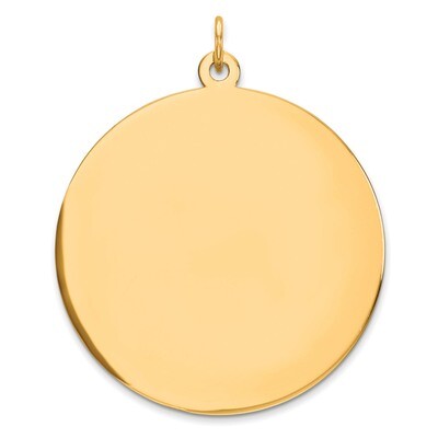 Engravable Round Polished Disc Charm Sterling Silver Gold-plated QM376G/50, MPN: QM376G/50, 8839579…