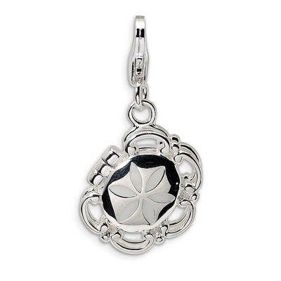 3-D Enameled Compact Charm Sterling Silver QCC249 by Amore La Vita, MPN: QCC249, 883957332062