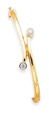 Bangle Bracelet Mounting 14k Two-Tone Gold XB209, MPN: XB209,