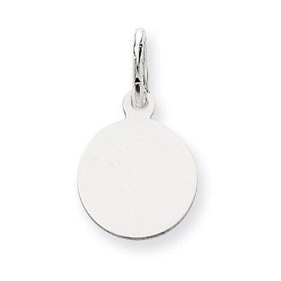 Plain .011 Gauge Round Engravable Disc Charm 14k White Gold XWM135/11, MPN: XWM135/11, 883957450971