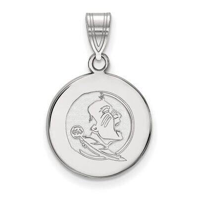 Florida State University Medium Disc Pendant 10k White Gold 1W084FSU, MPN: 1W084FSU, 886774793740