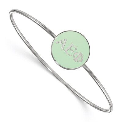 Alpha Epsilon Phi Enameled Slip-on Bangle Sterling Silver SS024AEP-7, MPN: SS024AEP-7, 886774604190
