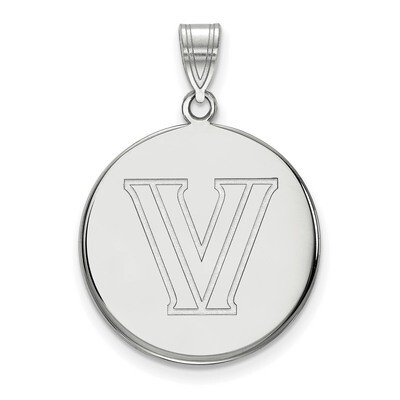 Villanova University Large Disc Pendant 14k White Gold 4W025VIL, MPN: 4W025VIL, 886774844725