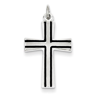 Enameled Latin Cross Charm Sterling Silver QC3237, MPN: QC3237, 886774107387
