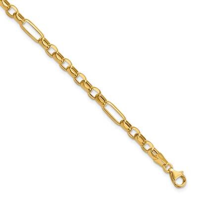 Fancy Link Bracelet 14k Gold Polished SF2845-7.5, MPN: SF2845-7.5, 883957810041