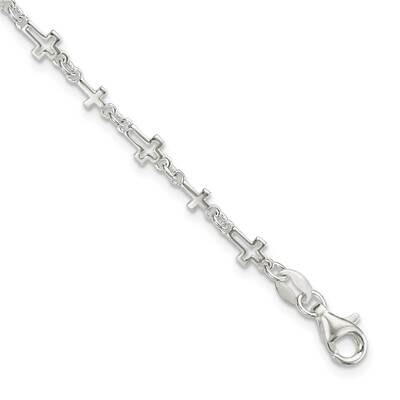 Cross Link Bracelet Sterling Silver QG5800-7.5, MPN: QG5800-7.5, 196904164990