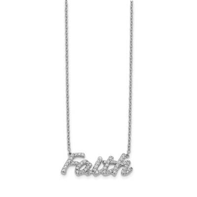 Faith Necklace 14k White Gold Diamond PM3815-025-WA, MPN: PM3815-025-WA, 883957489964