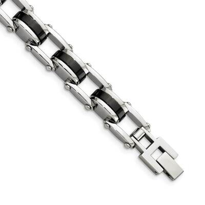 Black IP-plated 8.50 Inch Bracelet Stainless Steel SRB179-8.75 by Chisel, MPN: SRB179-8.75, 8839577…