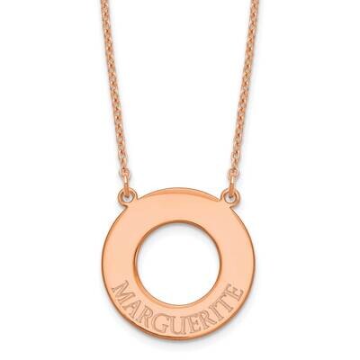 Open Circle with 1 Name Necklace Sterling Silver Rose-plated XNA761RP, MPN: XNA761RP,