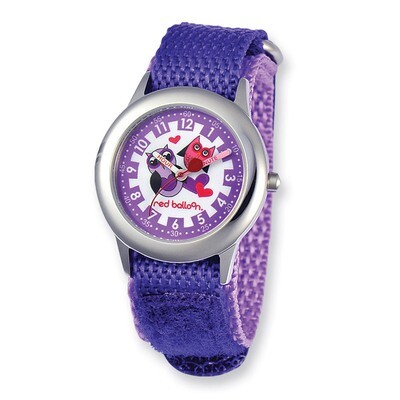 Red Balloon Love Owl Purple Velcro Time Teacher Watch XWA4014, MPN: XWA4014, 843231062801