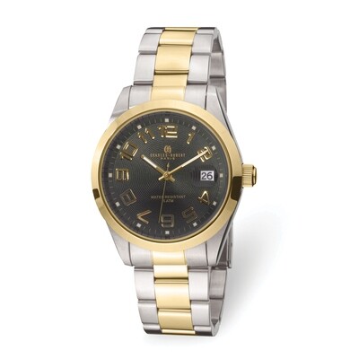 Charles Hubert 2-tone Stainless Steel Black Dial Quartz Watch  XWA6086, MPN: XWA6086, 848870009590
