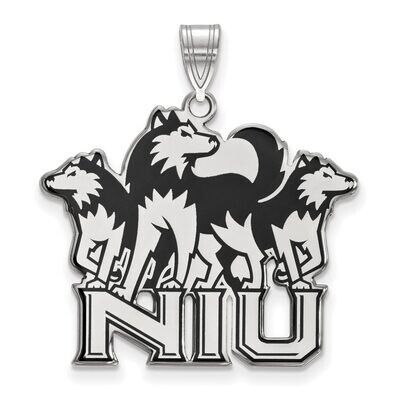 Northern Illinois University Extra Large Enamel Pendant Sterling Silver SS041NIU, MPN: SS041NIU, 88…