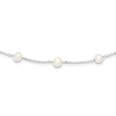 18 Inch (6-7mm) Cultured Pearl Necklace Sterling Silver QH5003-18, MPN: QH5003-18, 883957496788